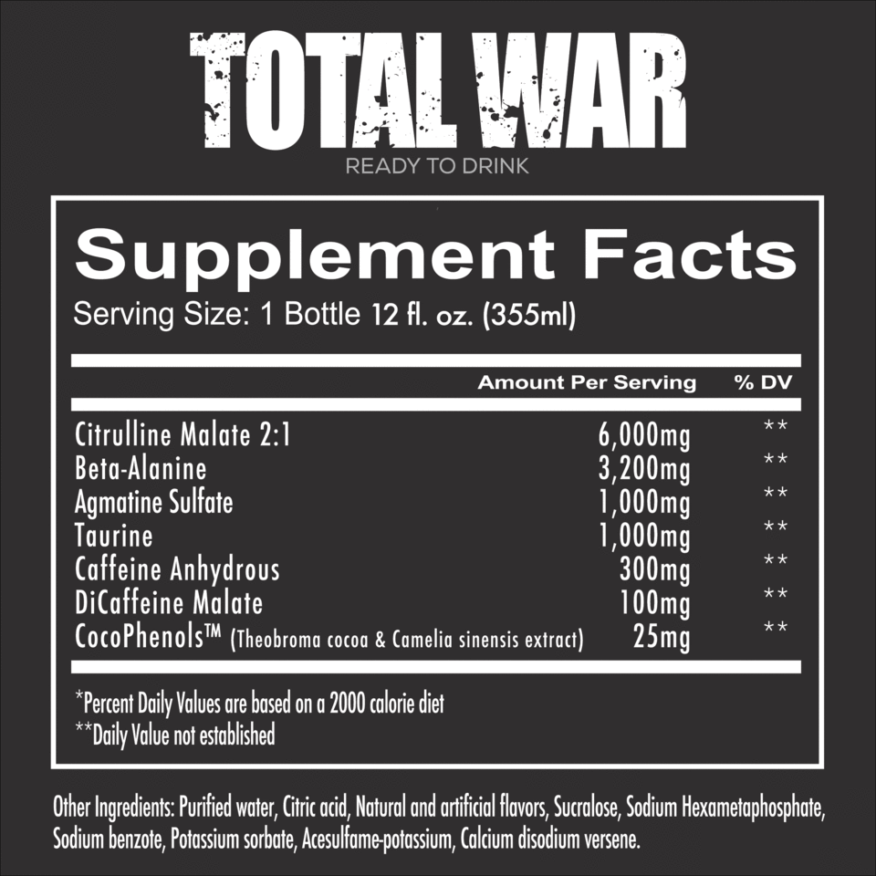 Total War Pre-Workout Ready To Drink - Sour Gummy Bear (12 Drinks